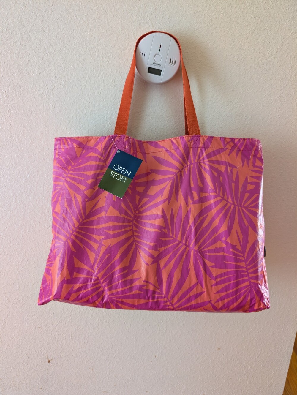 Open Story Water Resistant Reversible Tote Orange Pink NWT - Multiple Available